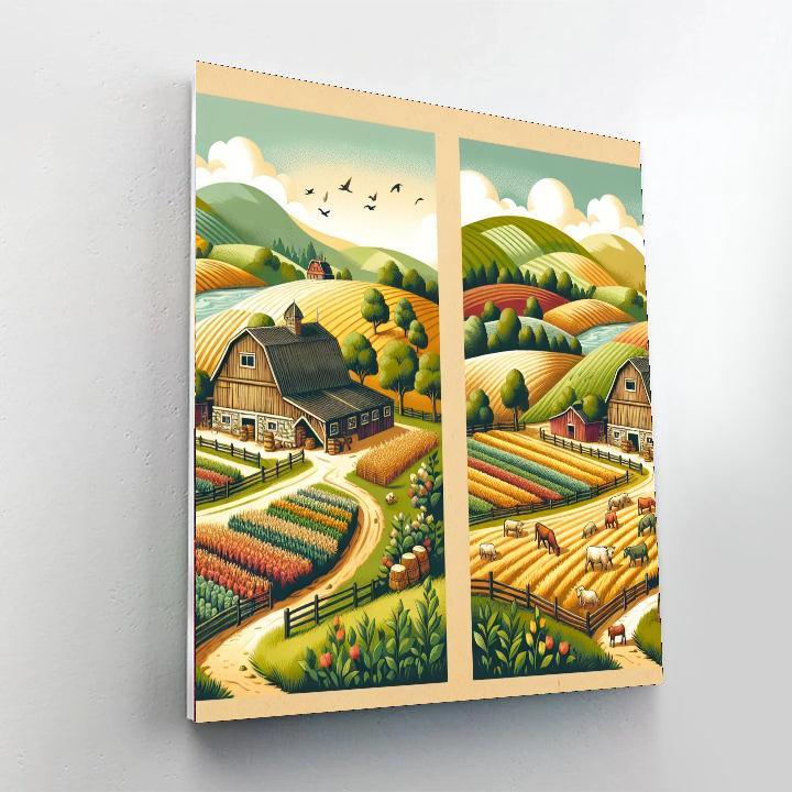 A Day In The Countryside DIY Paint By Numbers
