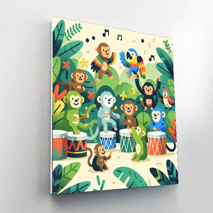Joyous Jungle Gathering Paint By Numbers Art