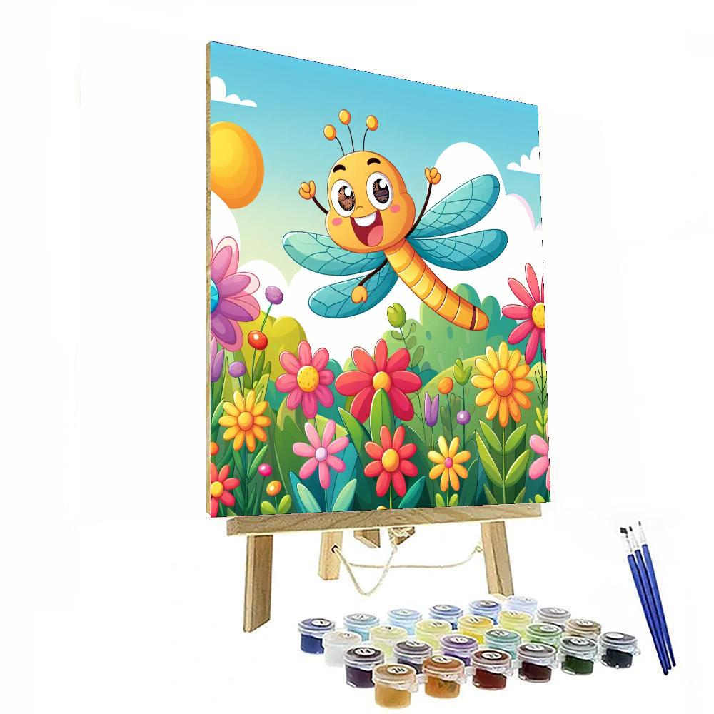 Happy Dragonfly Painting By Numbers Kit