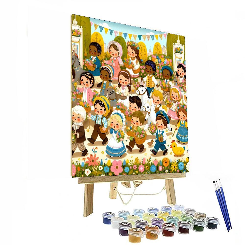 Springtime Flower Parade Painting By Numbers Kit