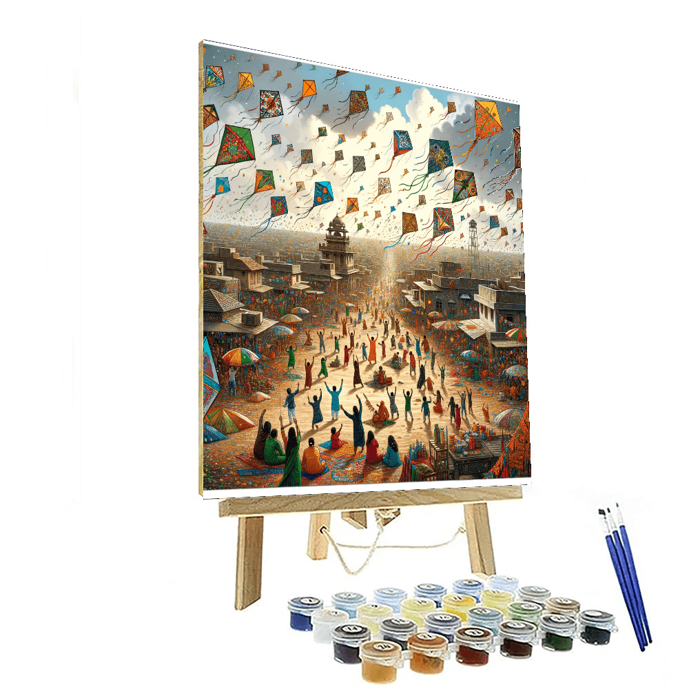 Makar Sankranti Kite Festival - India Numbered Painting Kits