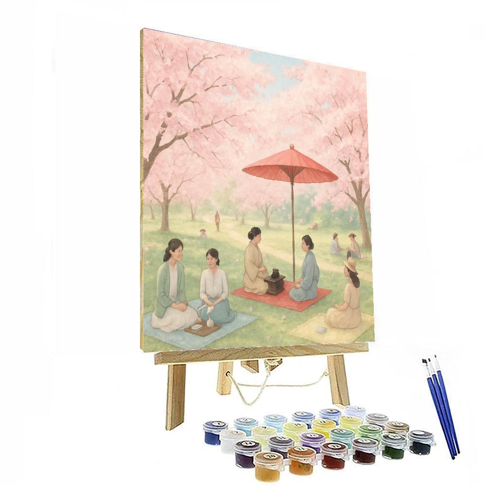 Hanami - Cherry Blossom Festival - Japan DIY Paint By Numbers