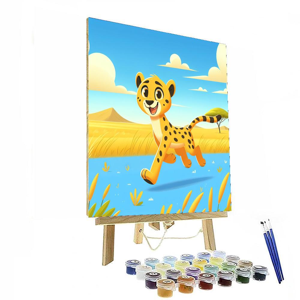 Clever Cheetah Numbered Painting Kits