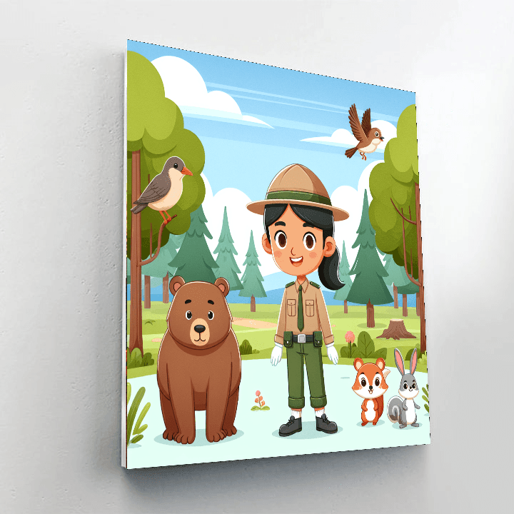 Forest Ranger's Mission Paint By Numbers Art