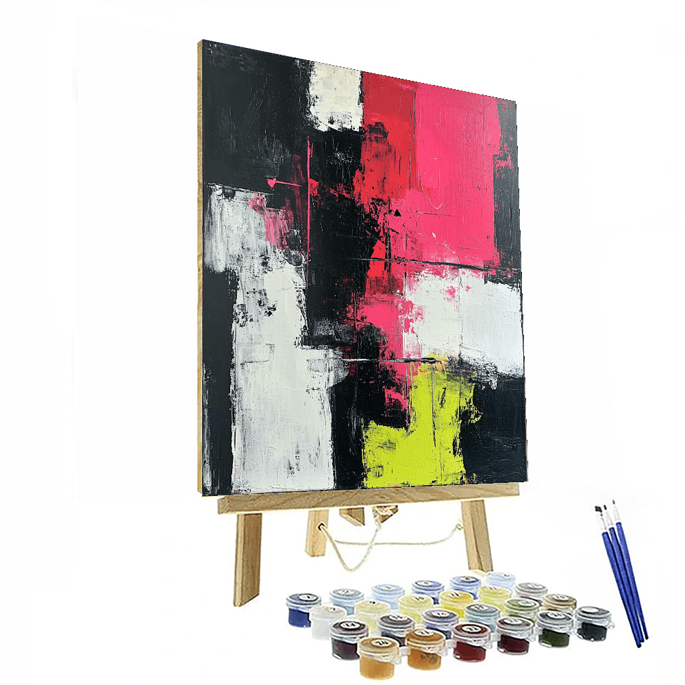 Franz Kline Inspired Abstract Urban Reflections  Paint By Color