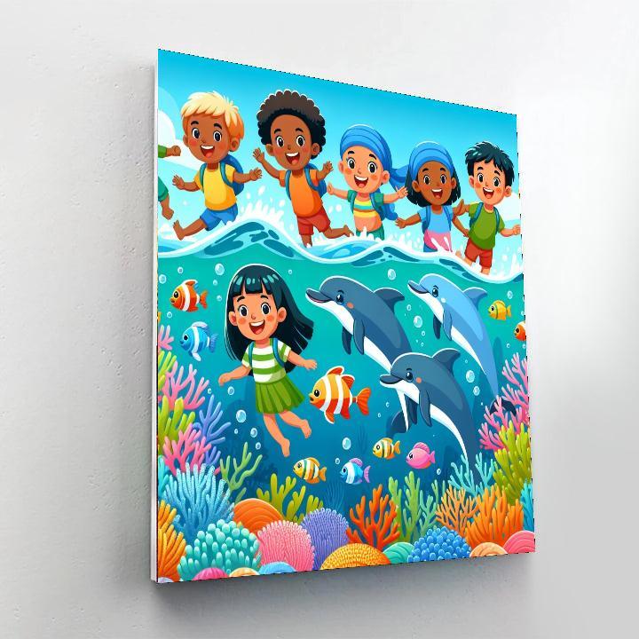 Ocean Adventures With Dolphins Paint By Numbers Kits