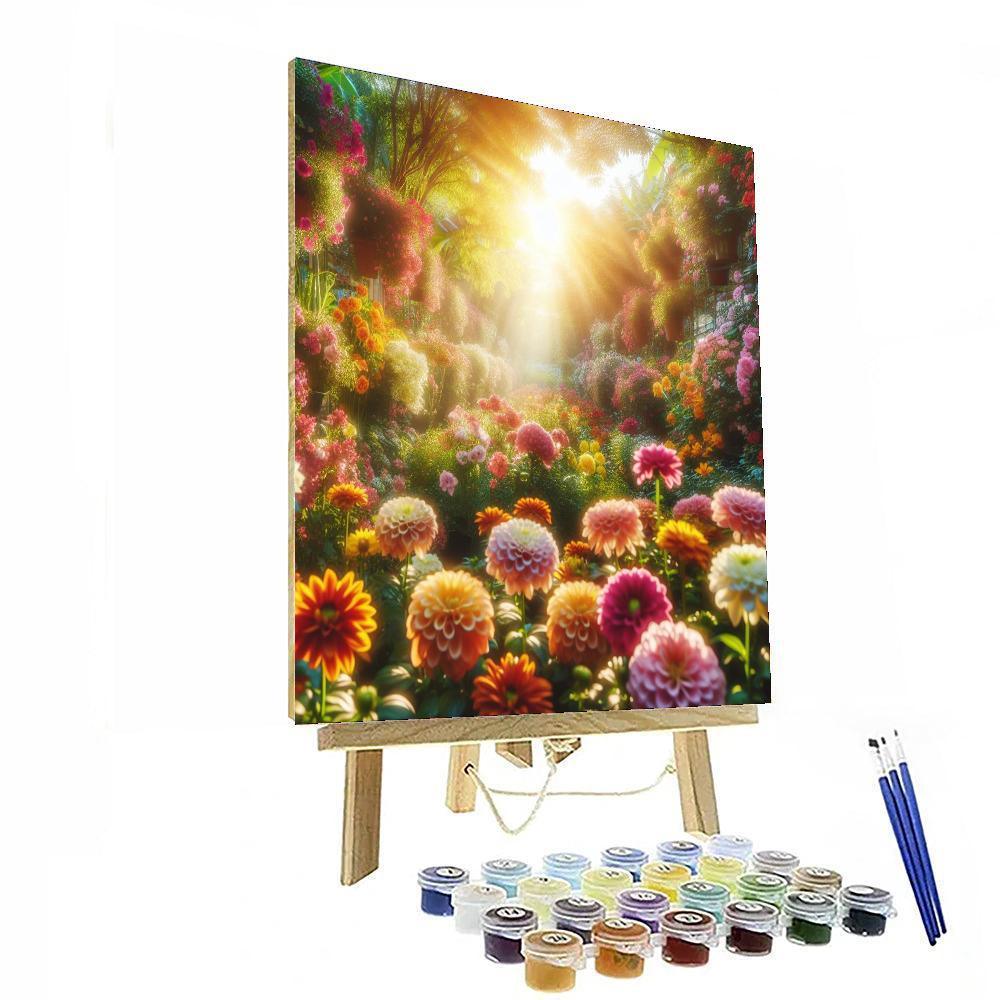 Garden Bloom Burst Painting Number Kit