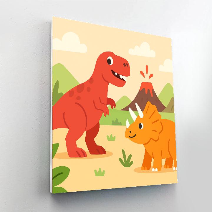 Dino Kingdom Adventure DIY Paint By Numbers