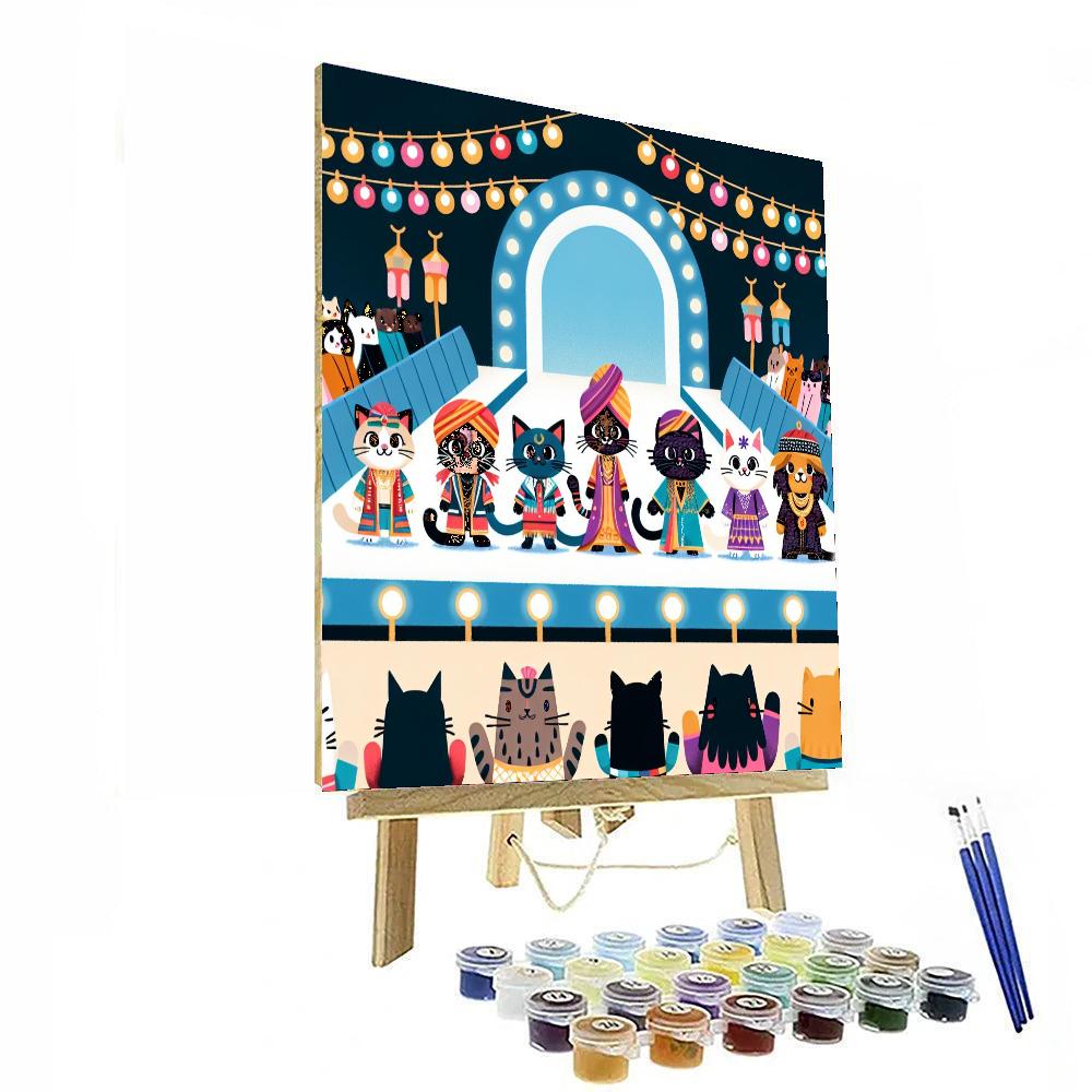Funky Feline Fashion Show Paint By Number