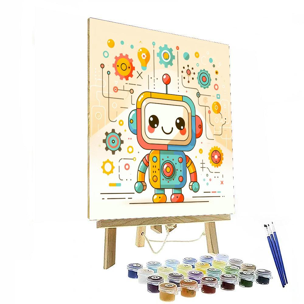 Clever Little Robot Painting By Numbers Kit
