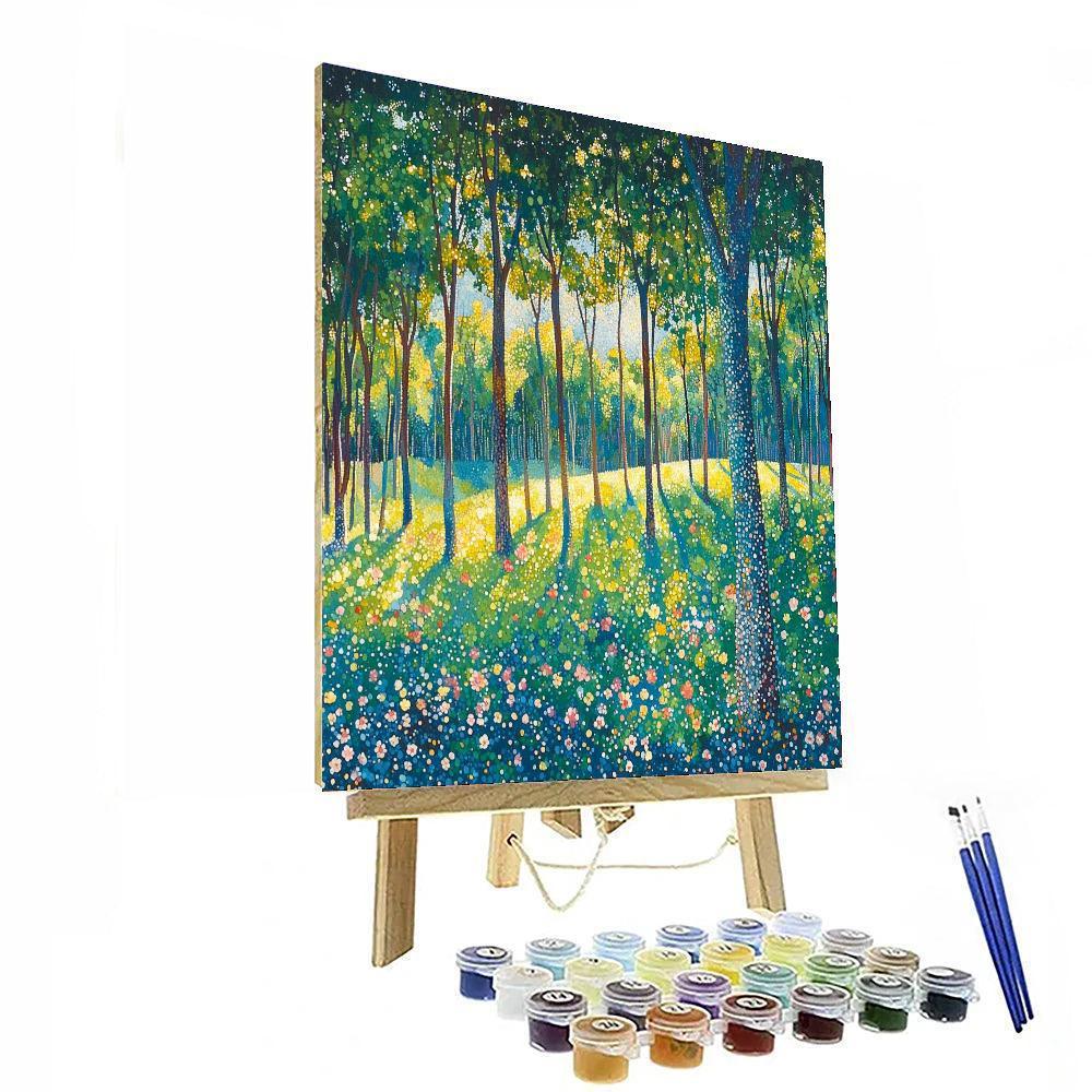 Georges Seurat Inspired Chromatic Forest Symphony  Paint By Numbers Kits