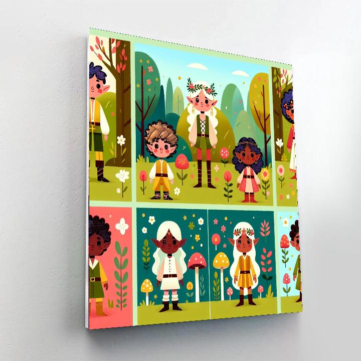 Enchanted Elf Enclave Painting By Numbers Kit