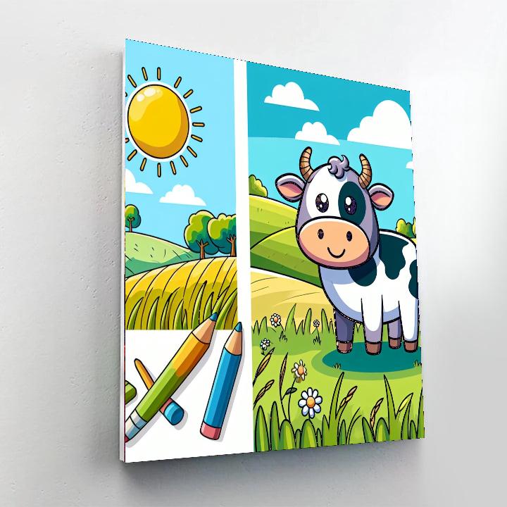 Happy Cow Farm Day Numbered Painting Kits