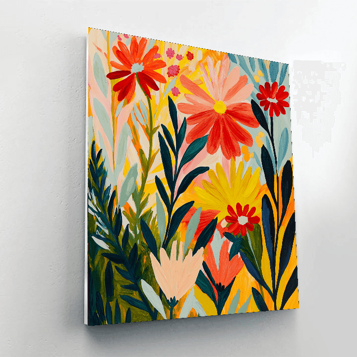 Henri Matisse Inspired Abstract Garden Blooms - DIY Painting By Numbers Kit