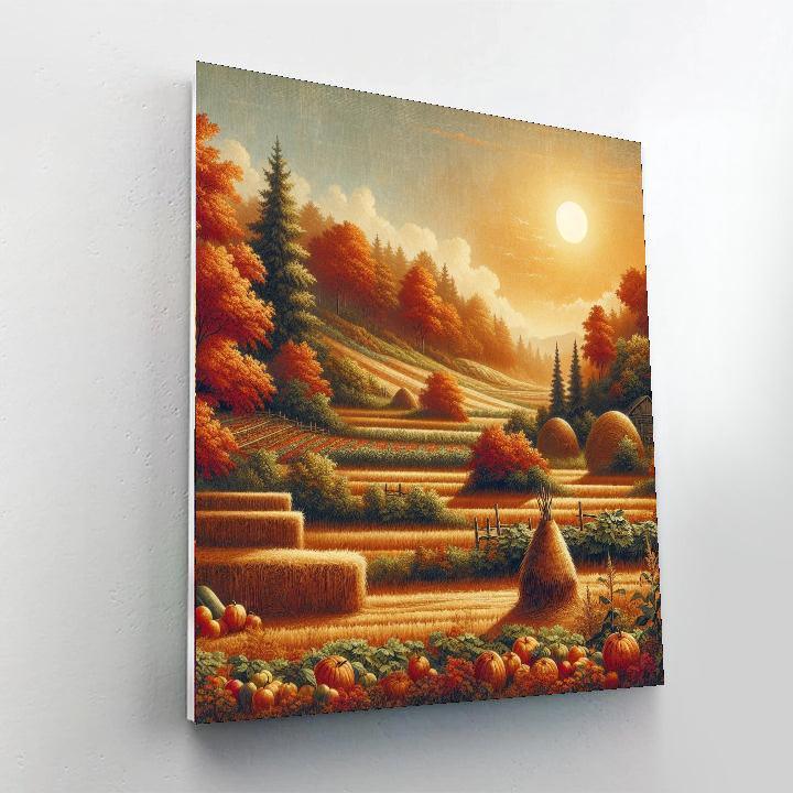 Autumn Harvest Panorama Paint By Numbers Kits