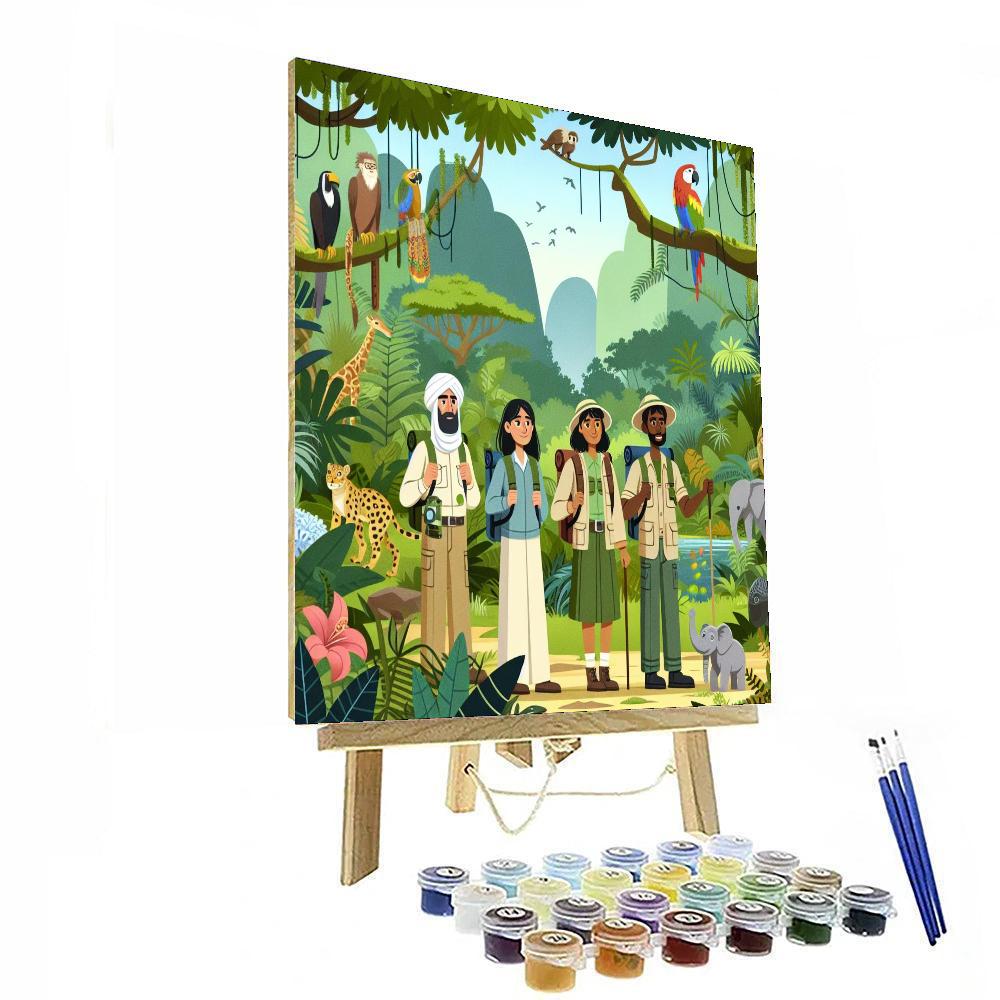 Tropical Rainforest Exploration DIY Paint By Numbers