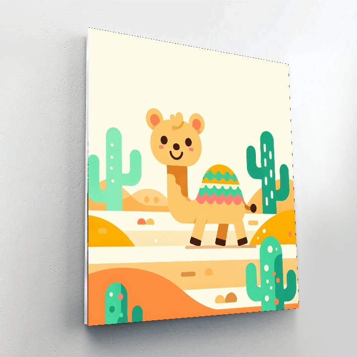 Colorful Camels Number Painting