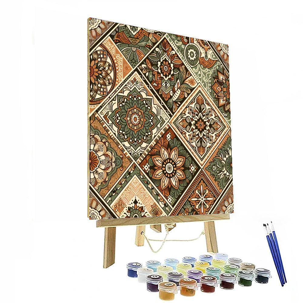 Chic Bohemian Patterns Painting Number Kit