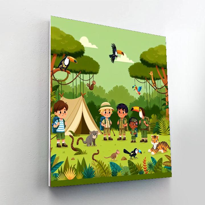 Jungle Discovery Camp Paint By Numbers