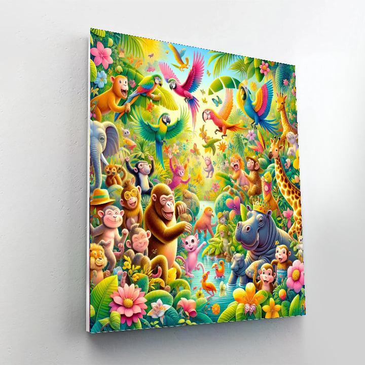 Funky Jungle Groove Painting Number Kit