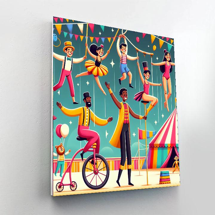 Circus Acrobats Challenge Paint By Number