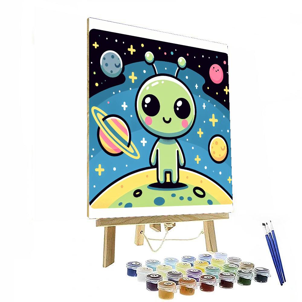 Adorable Alien Paint By Numbers Art