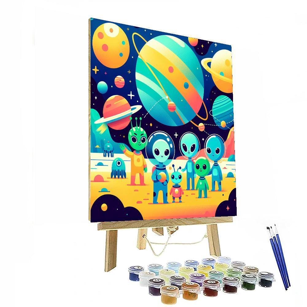 Galactic Alien Adventure Numbered Painting Kits