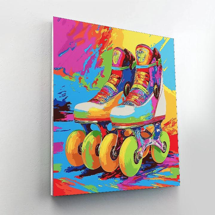 Andy Warhol Inspired Retro Roller Skates  Paint By Numbers