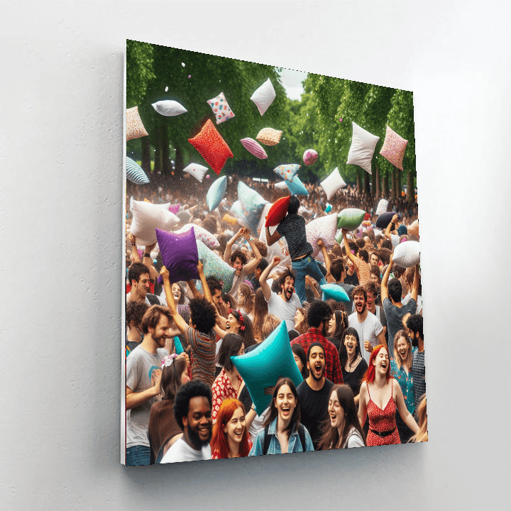 World Pillow Fight Day Paint By Number