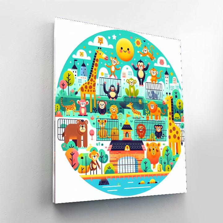 Zany Zoo Animals Number Painting