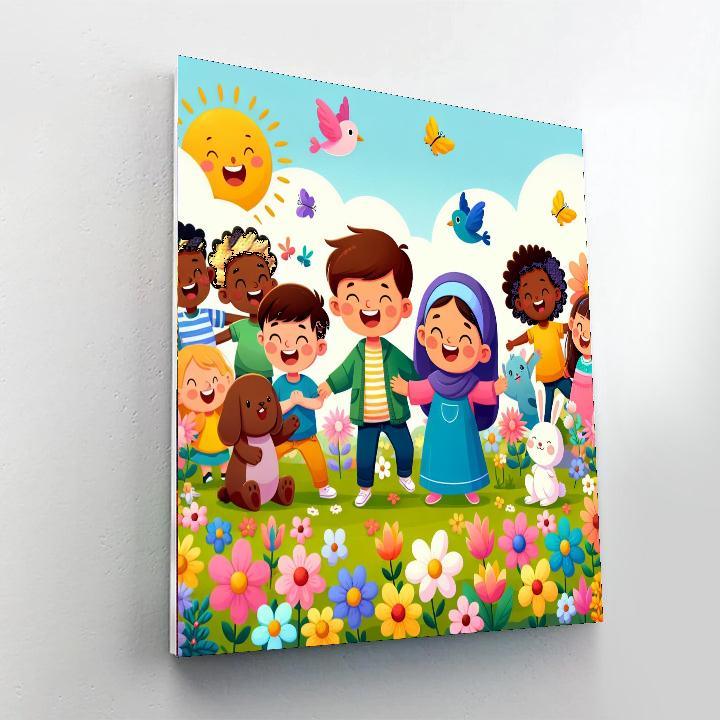 Colorful Garden Of Friendship Paint By Color