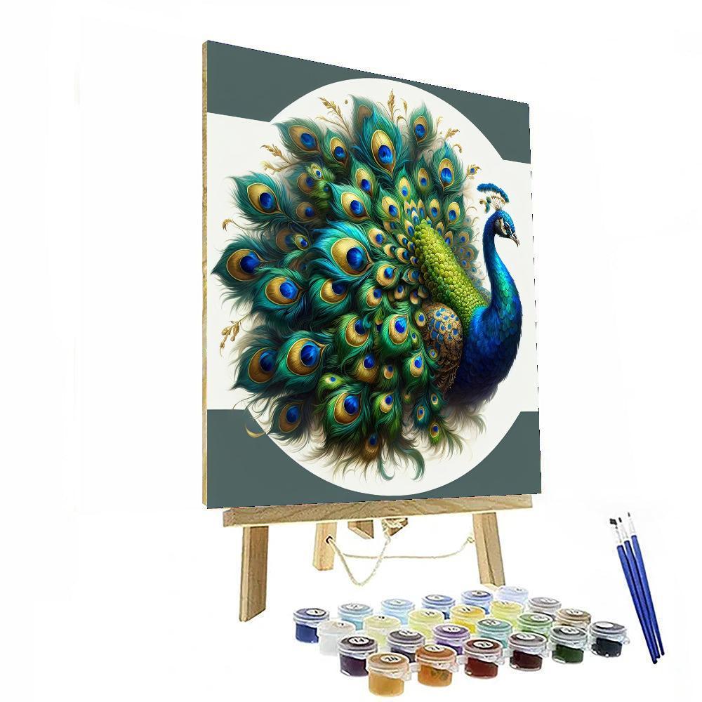 Graceful Peacock Splendor Paint By Color