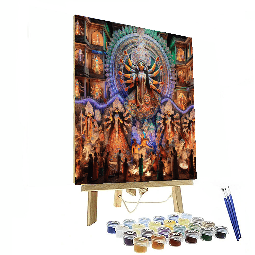 Durga Puja - West Bengal, India Painting Number Kit