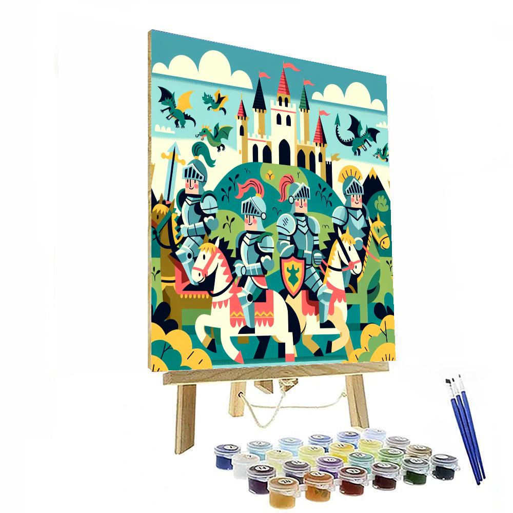 Fantasy Quest Of Brave Knights Paint By Numbers Kits