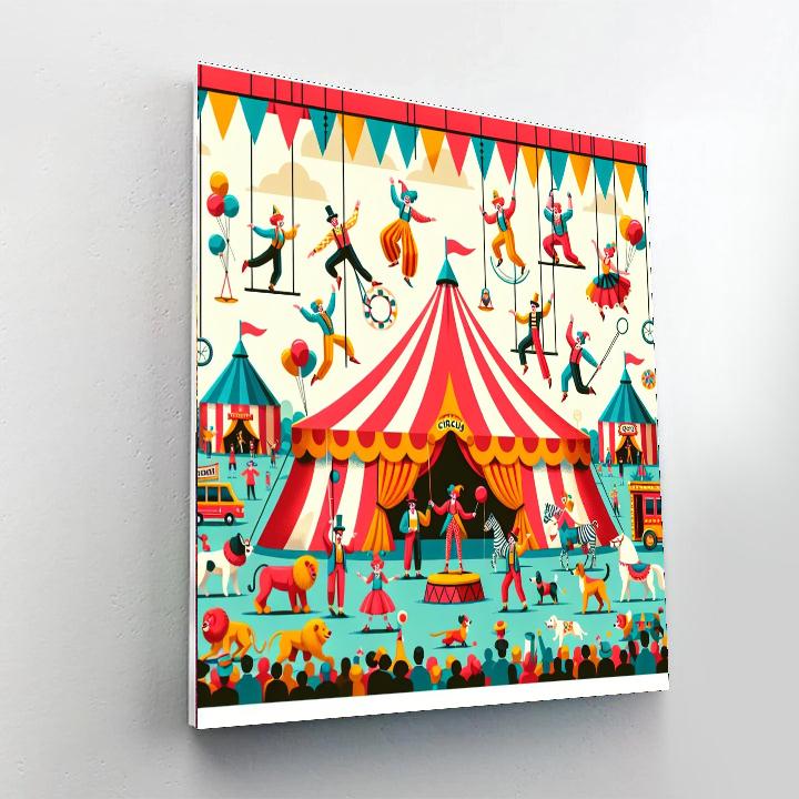 Circus Performers Gala Painting By Numbers Kit