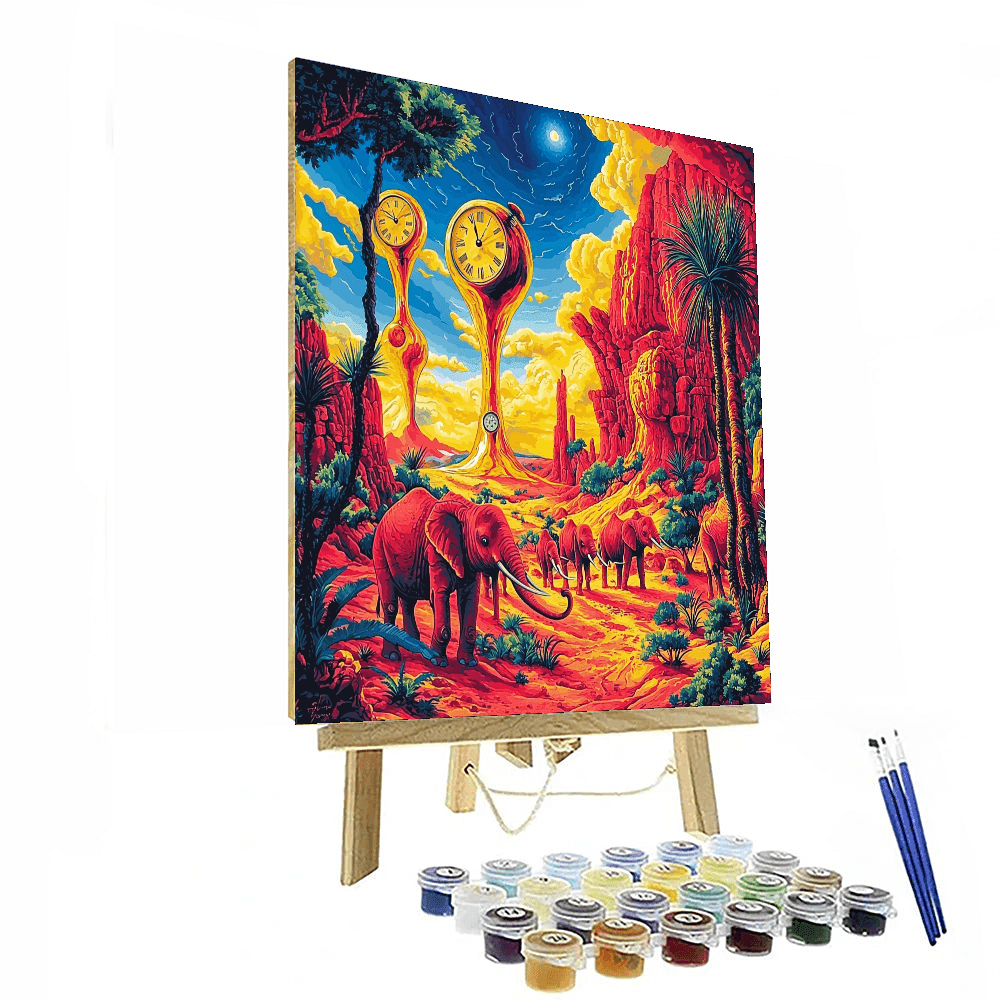 Salvador Dali Inspired Dali's Surreal Safari  Painting By Numbers Kit