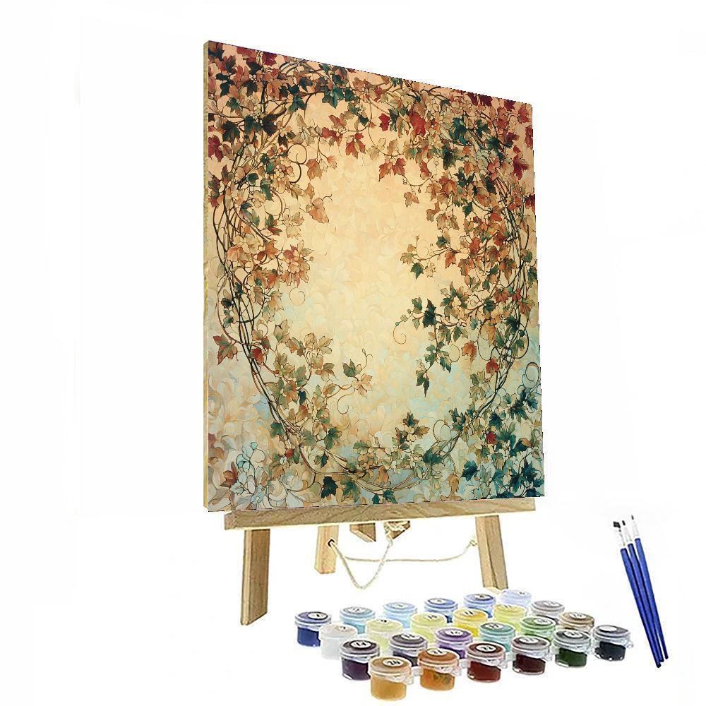 Alphonse Mucha Inspired Whispers Of The Seasons  DIY Paint By Numbers