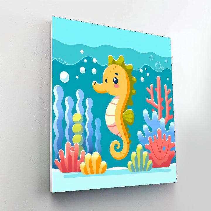 Serene Seahorses Numbered Painting Kits