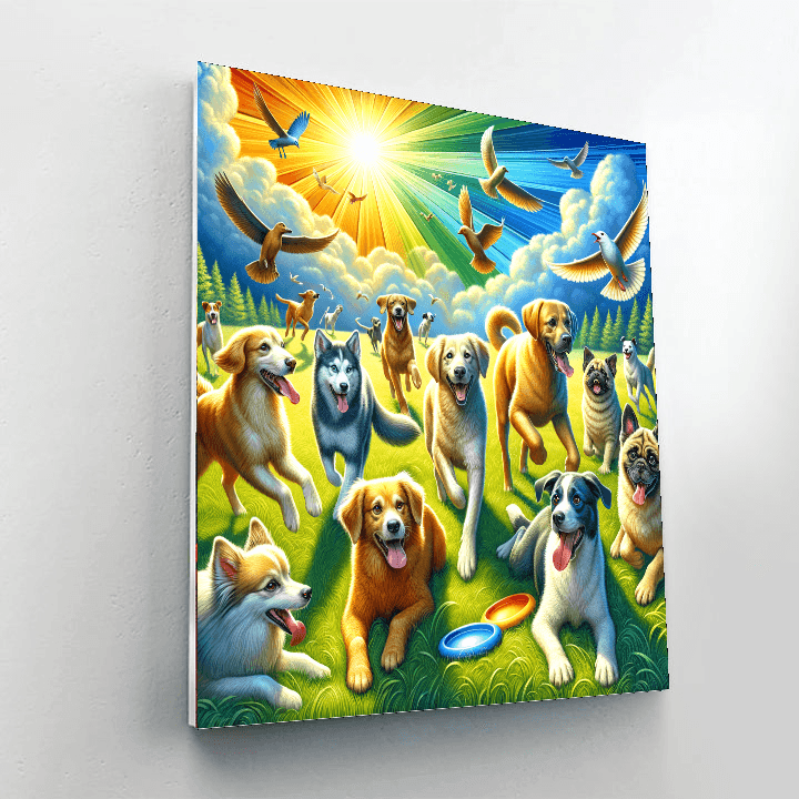 Dog's Day Out Number Painting