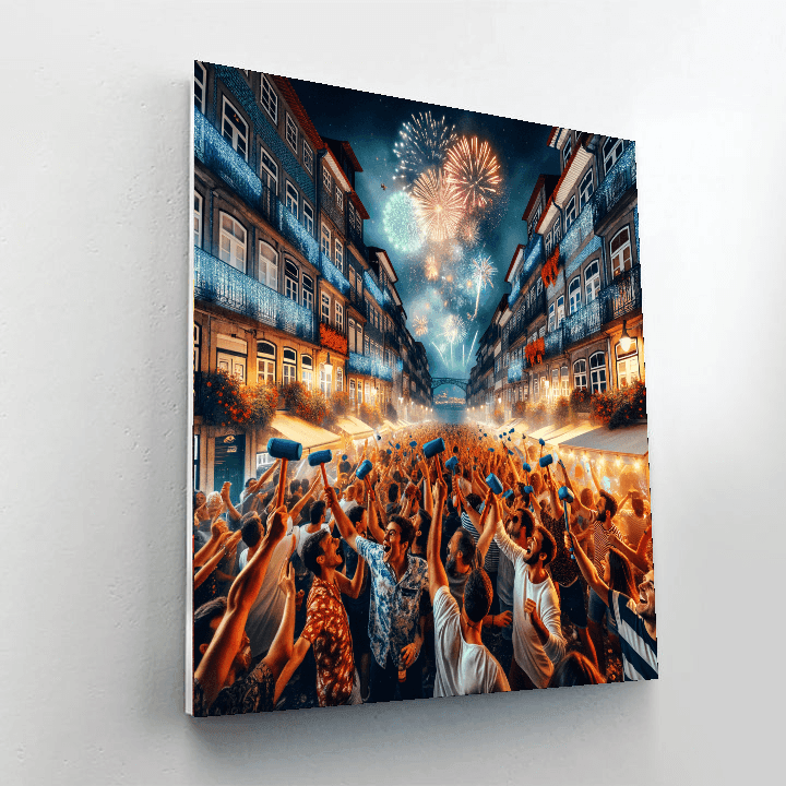 Festa De São João - Porto, Portugal Painting By Numbers Kit