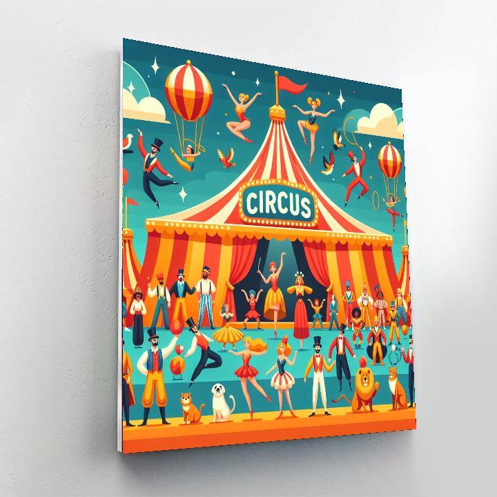 Under The Big Top Circus Extravaganza Paint By Numbers Art