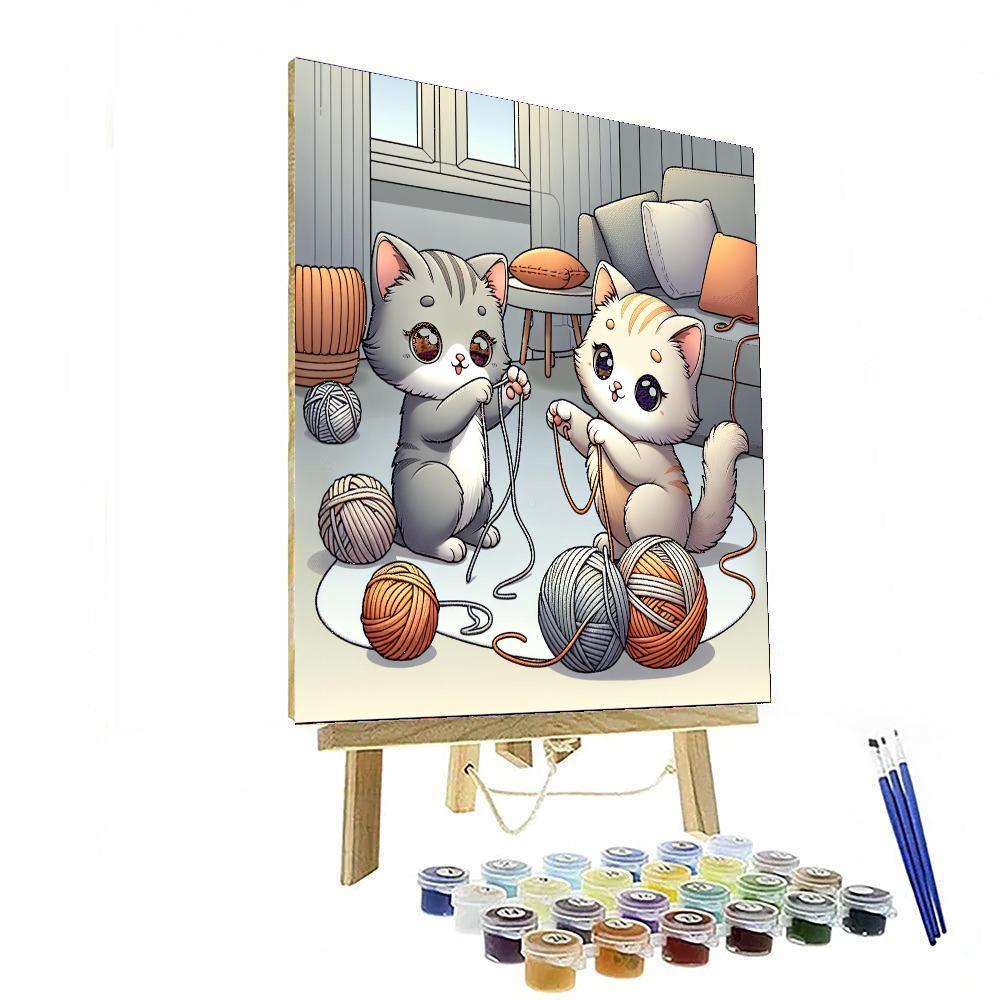 Curious Kitten Playtime Paint By Number