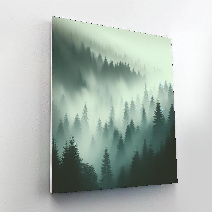 Enigmatic Forest Mist Paint By Color