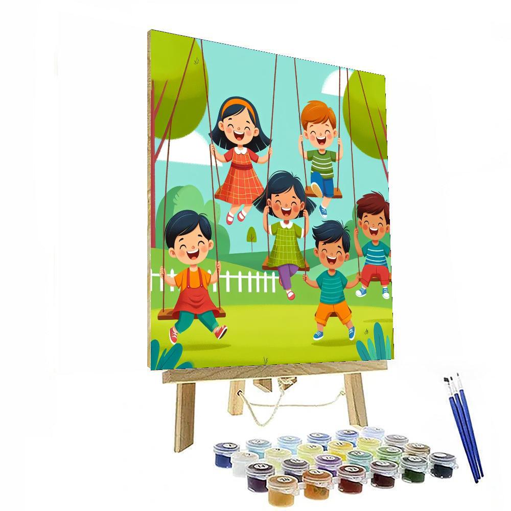 Joyful Playground Friends Paint By Numbers Art