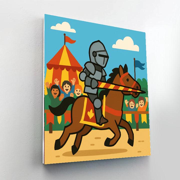 Medieval Tournament Joust Painting By Numbers Kit