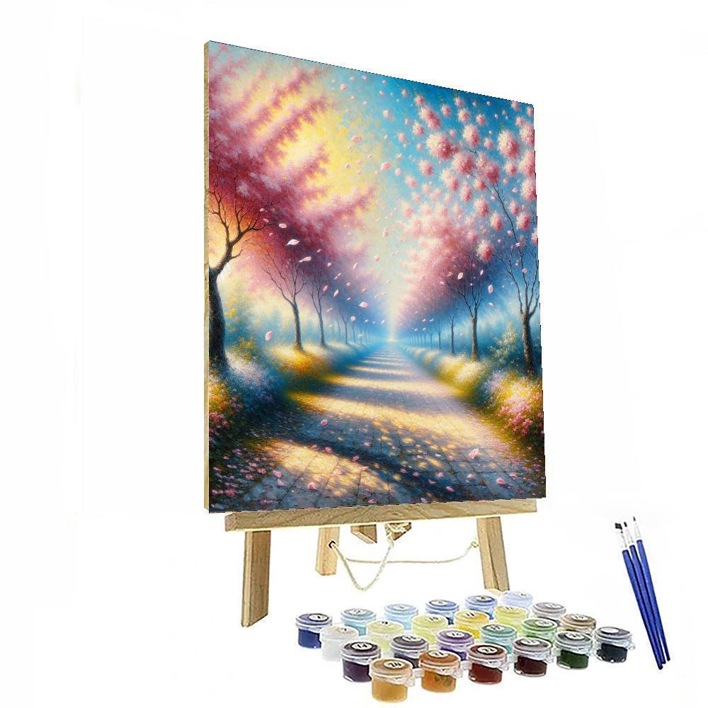 Sunlit Blossom Pathway Paint By Numbers