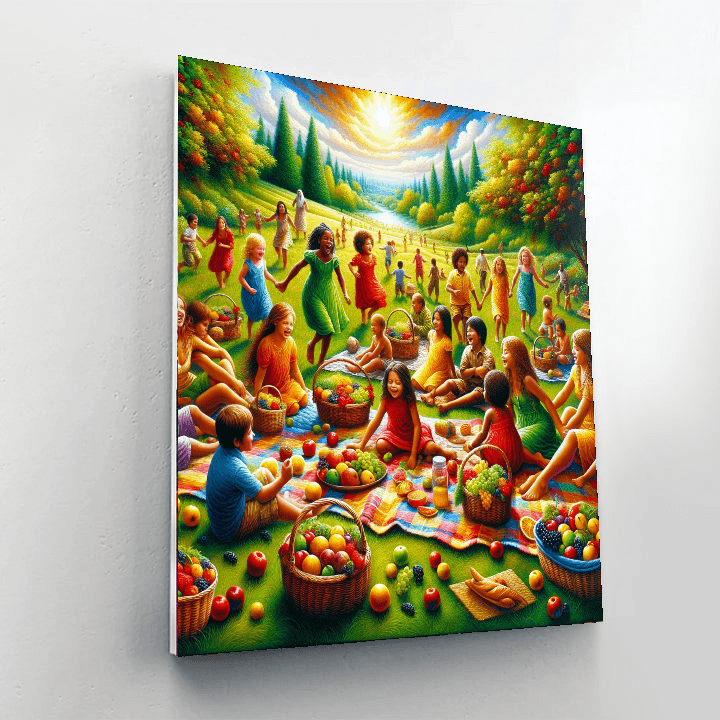 Summer Picnic Delight Painting Number Kit