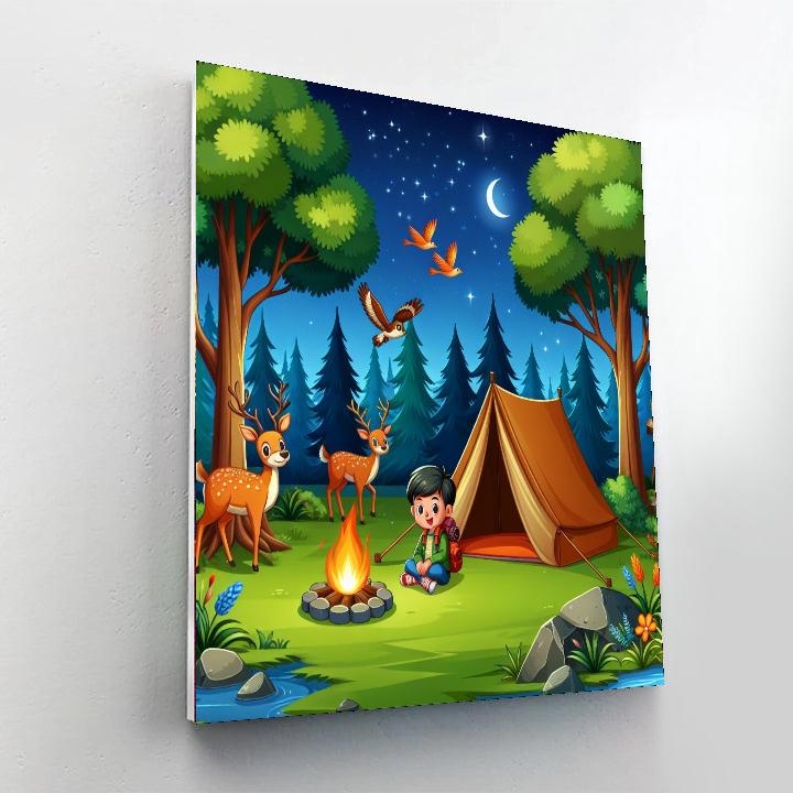 Nature Explorer's Camp Painting Number Kit