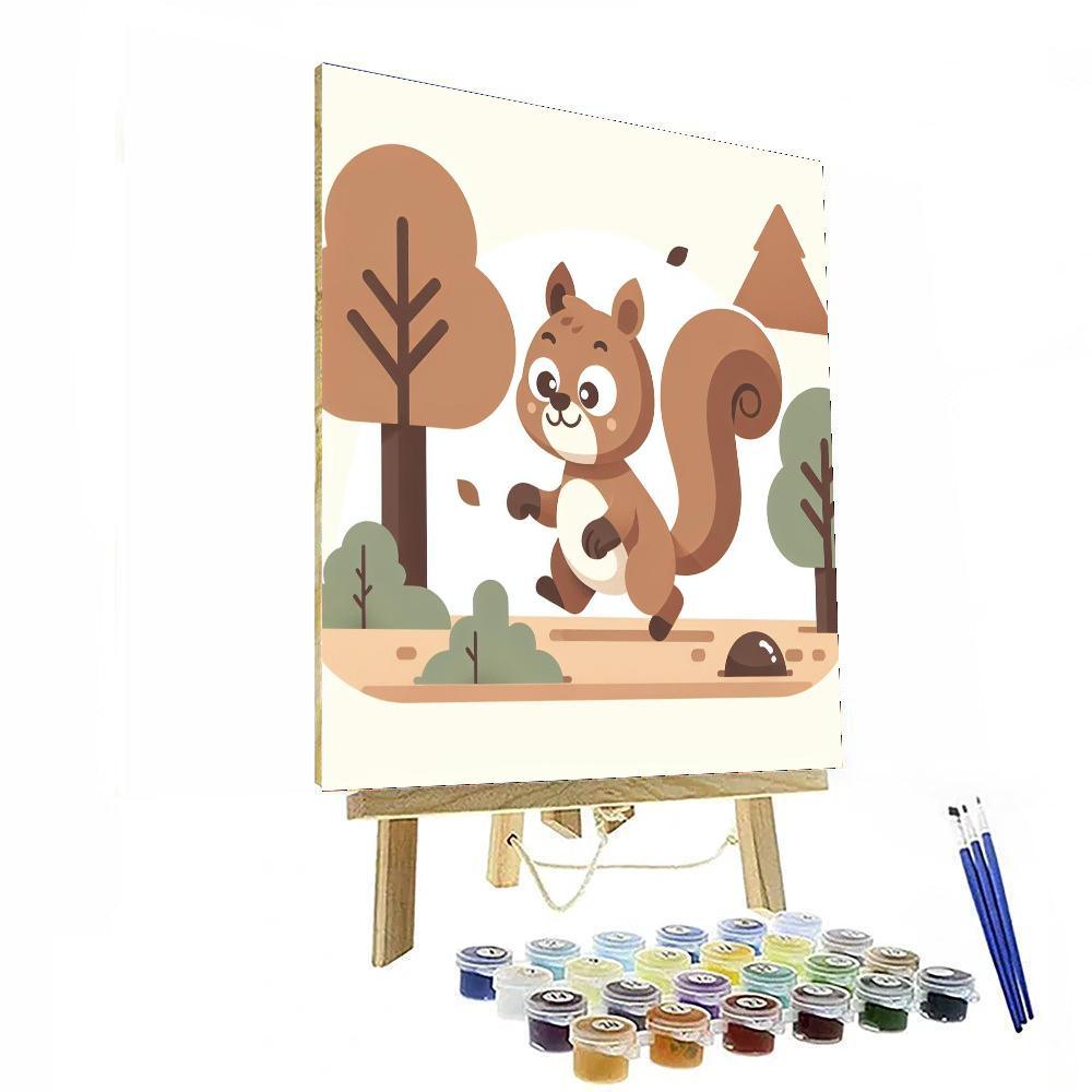Curious Squirrel's World Paint By Number