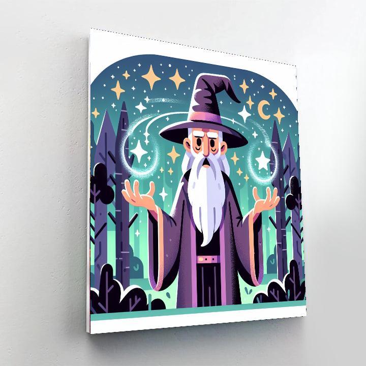 Wise Wizard In Enchanted Forest DIY Paint By Numbers
